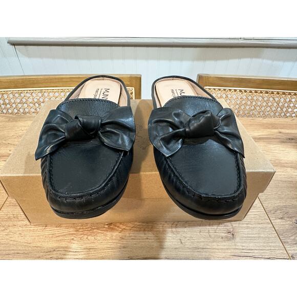 MJNY Marc Joseph Diane Street Flats Black Nappa Leather Size 9.5 NIB Chic Comfy - Picture 5 of 15